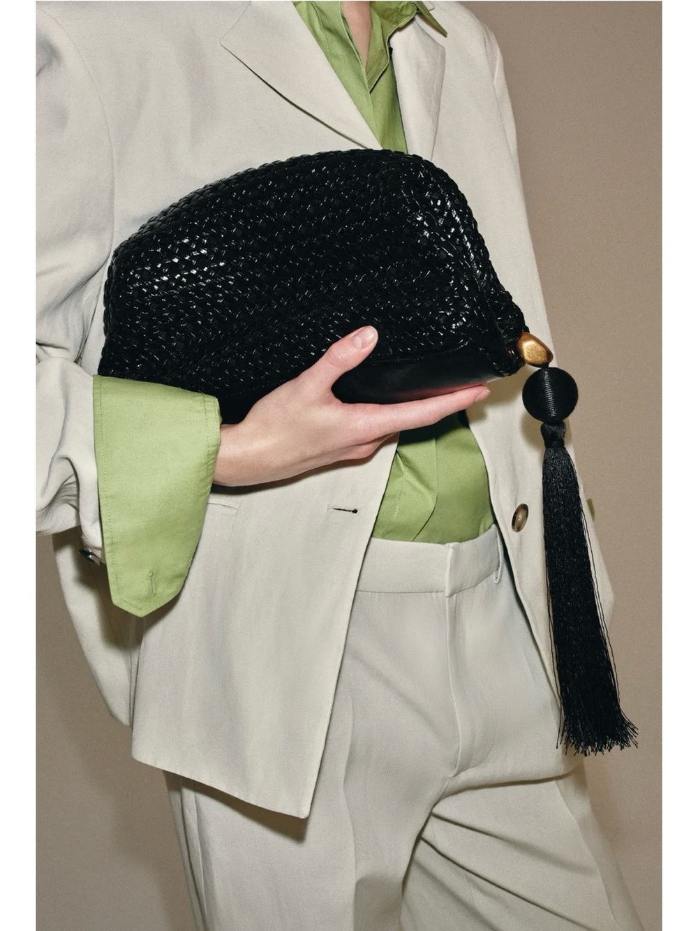 Zara Woven Pouch with Tassel